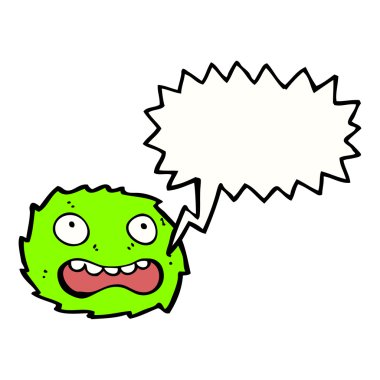 Korkmuş küçük kürk topu yaratık