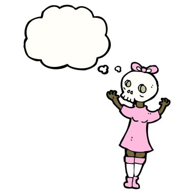 Spooky kafatası baş kız