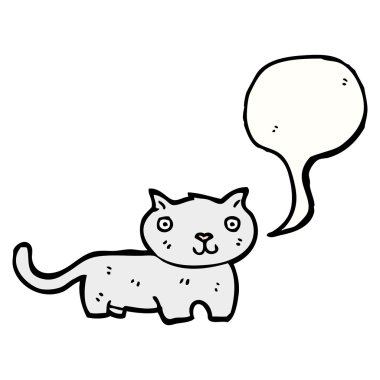 mutlu kedi ile konuşma balonu