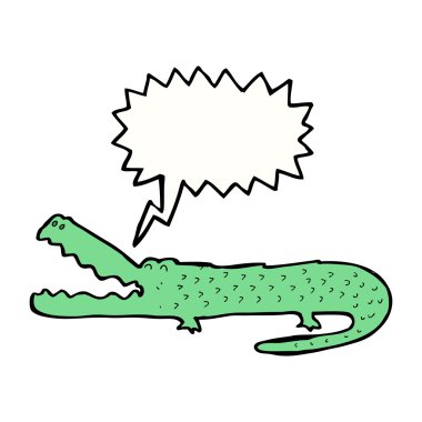 Timsah ile konuşma balonu