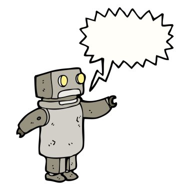 robot ile konuşma balonu