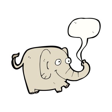 komik fil ile konuşma balonu