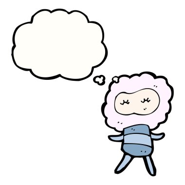 sevimli küçük bulut baş yaratık