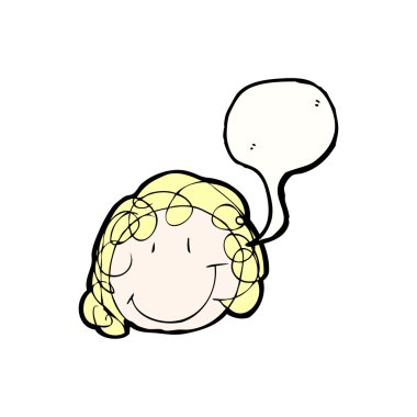 mutlu sarışın kız