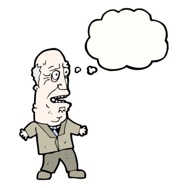 ihtiyarla düşünce balonu