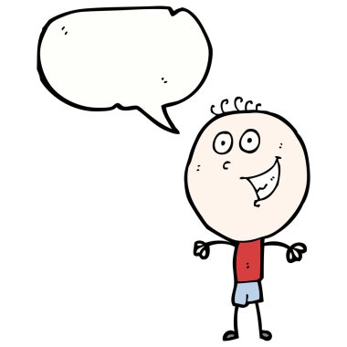 sırıtan doodle çocuk