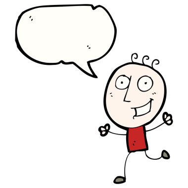 sırıtan doodle adam