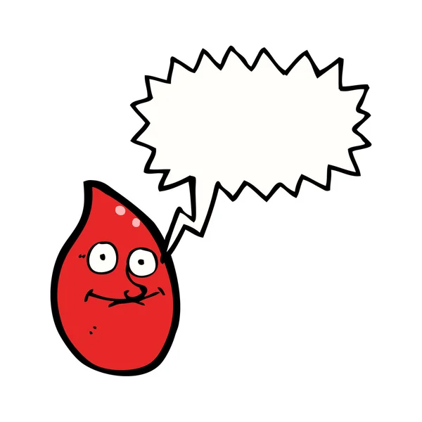 Friendly blood drop character — Stock Vector