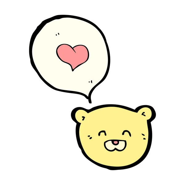Смешной плюшевый медведь в любви — стоковый вектор