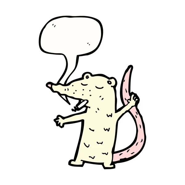 Weiße Ratte raucht Zigarette — Stockvektor