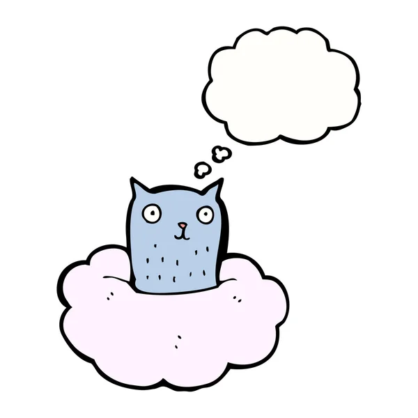 Cat on cloud — Stock Vector