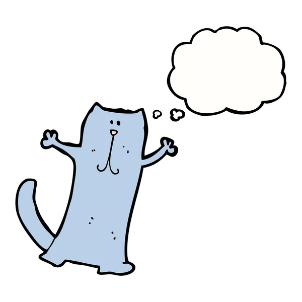 Kedi ile düşünce balonu — Stok Vektör