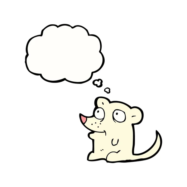 Ratón con burbuja de pensamiento — Vector de stock