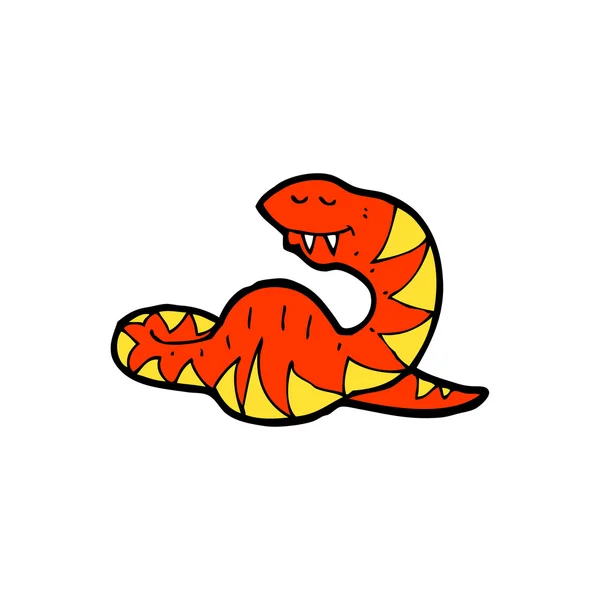 Serpiente roja con el vientre hinchado — Vector de stock