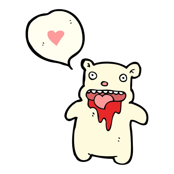 Divertido oso de San Valentín — Vector de stock