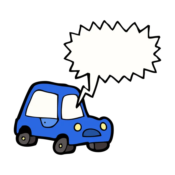 Car with thought bubble — Stock Vector
