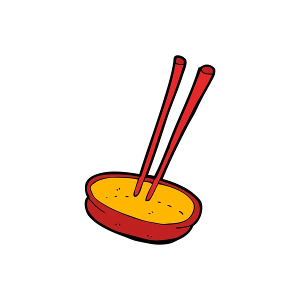 Chinese chopsticks and bowl — Stock Vector