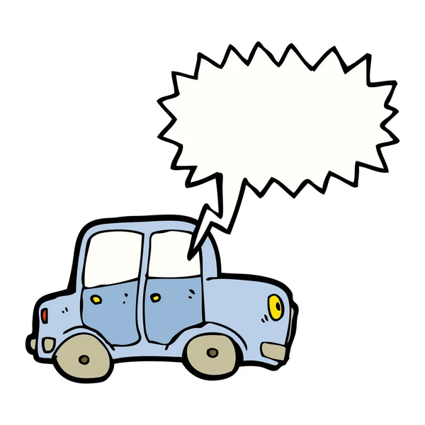 Coche con burbuja de pensamiento — Vector de stock