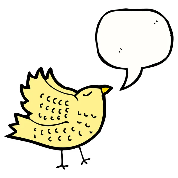 Tweeting kuş — Stok Vektör