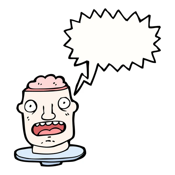 Ακαθάριστο κεφάλι ανοιχτό εγκεφάλου Απόκριες — Διανυσματικό Αρχείο