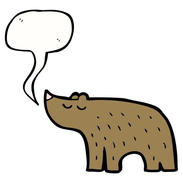 Talking bear — Stock Vector