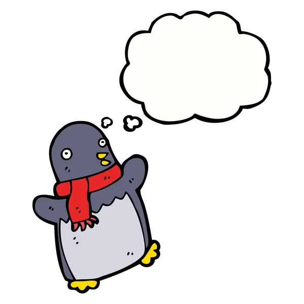 Pinguino di Natale danzante — Vettoriale Stock