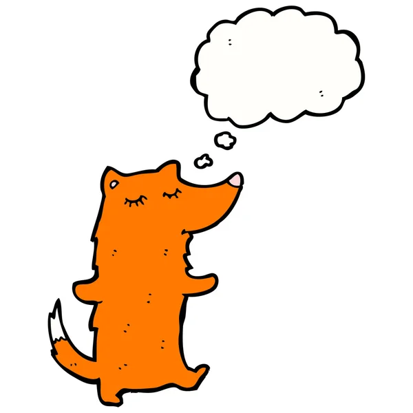 Fox with thought bubble — Stock Vector