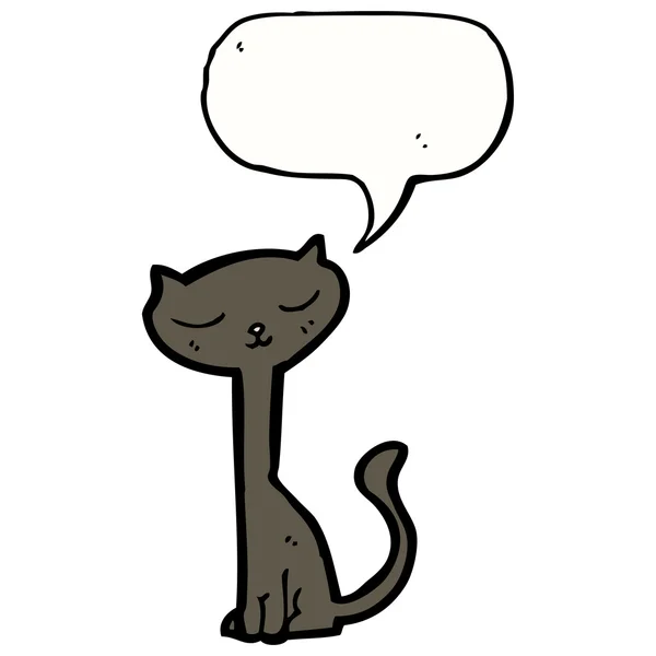 귀여운 검정 고양이 — 스톡 벡터