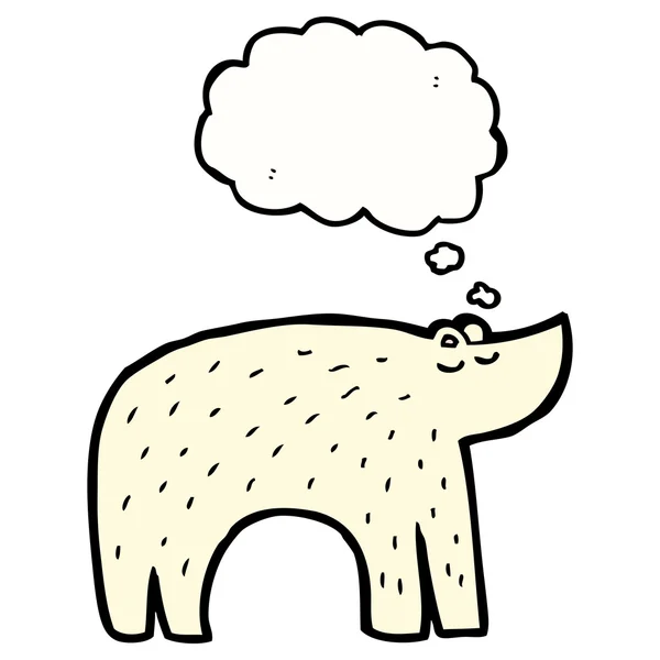 Orso polare su sfondo bianco — Vettoriale Stock