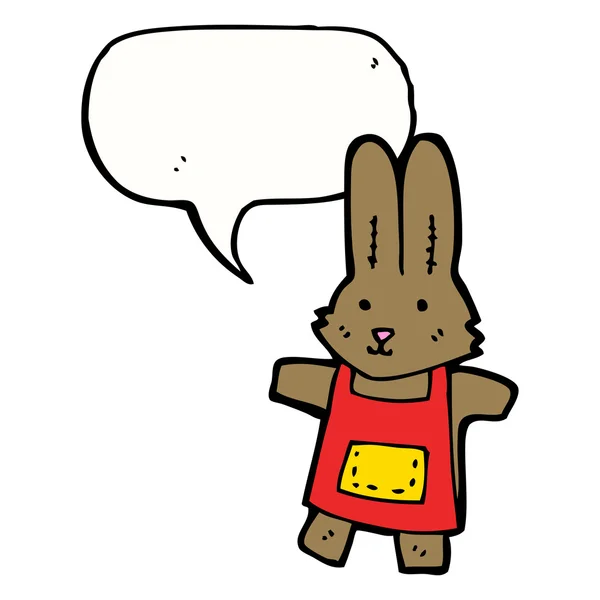 讲话泡泡玩具兔 — 图库矢量图片