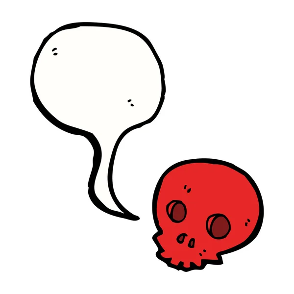 Vörös beszélő koponya — Stock Vector