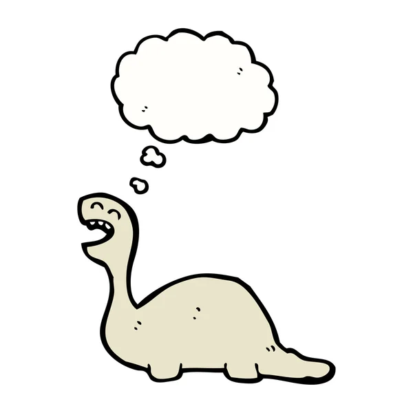 Dinosaur with thought bubble — Stock Vector