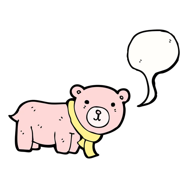 Urso de pelúcia rosa bonito —  Vetores de Stock
