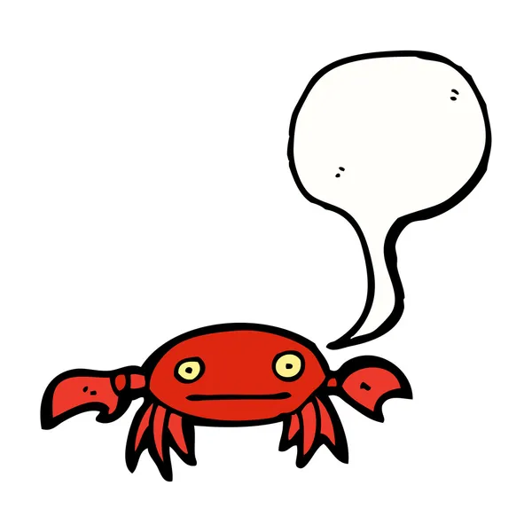 Crab with speech bubble — Stock Vector