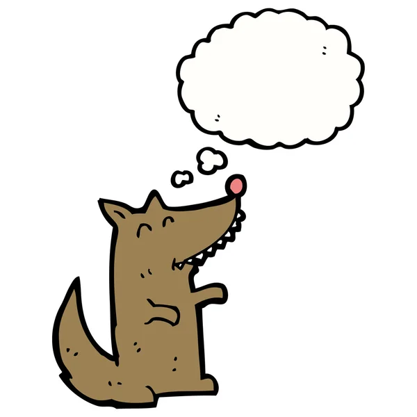 Kleiner Hund mit Gedankenblase — Stockvektor