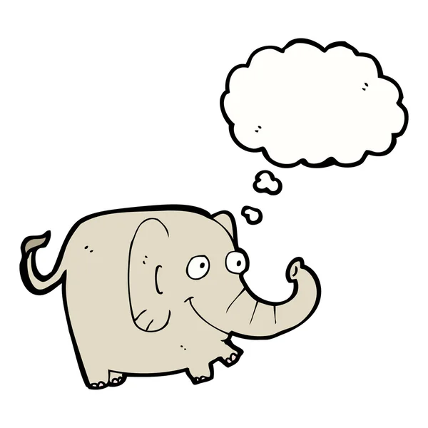 Funny elephant with speech bubble — Stock Vector