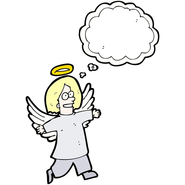 Angel with thought bubble — Stock Vector