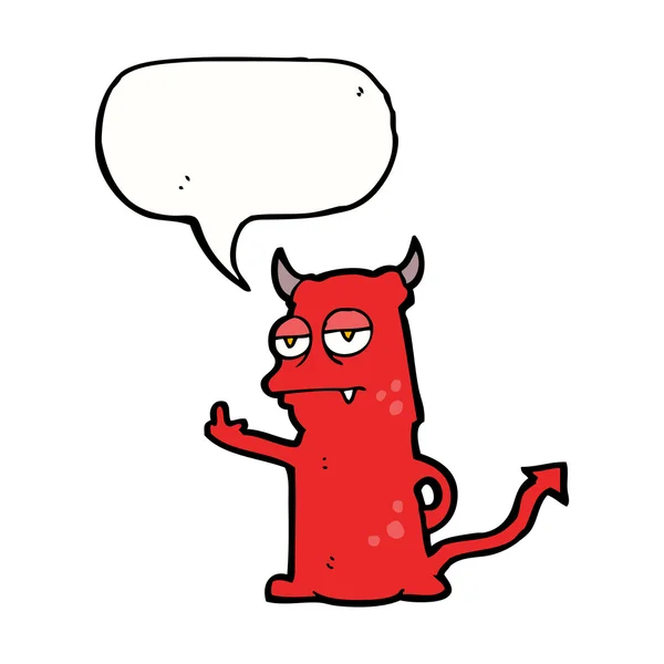 Devil with speech bubble — Stock Vector