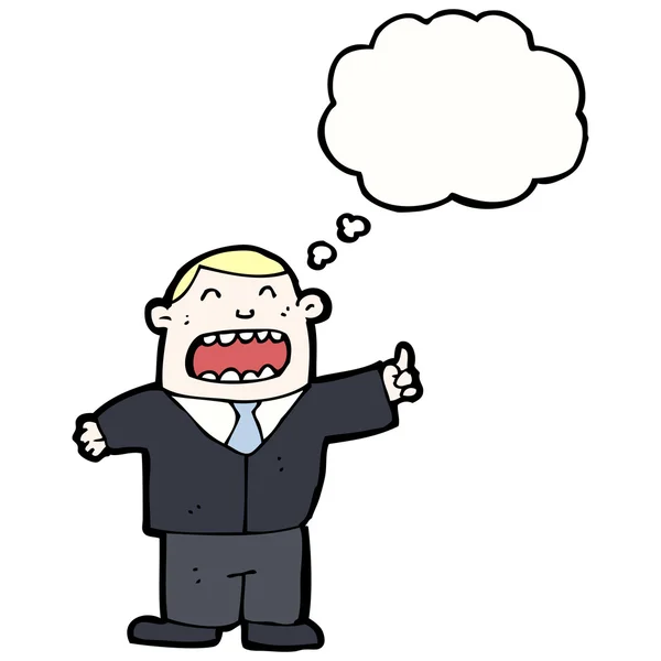 Jefe con burbuja de pensamiento — Vector de stock