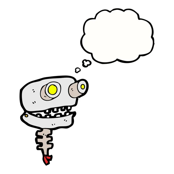 Old robot head — Stock Vector