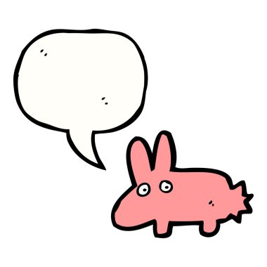 tavşan ile konuşma balonu