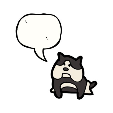 küçük köpek ile konuşma balonu