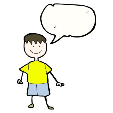 mutlu bir çocuğun çizim