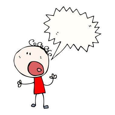 Doodle adam bağırıyor