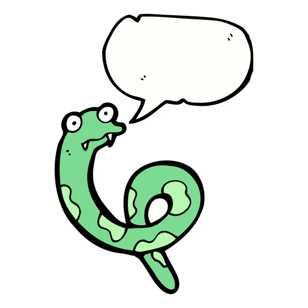 Serpiente con burbuja del habla — Vector de stock