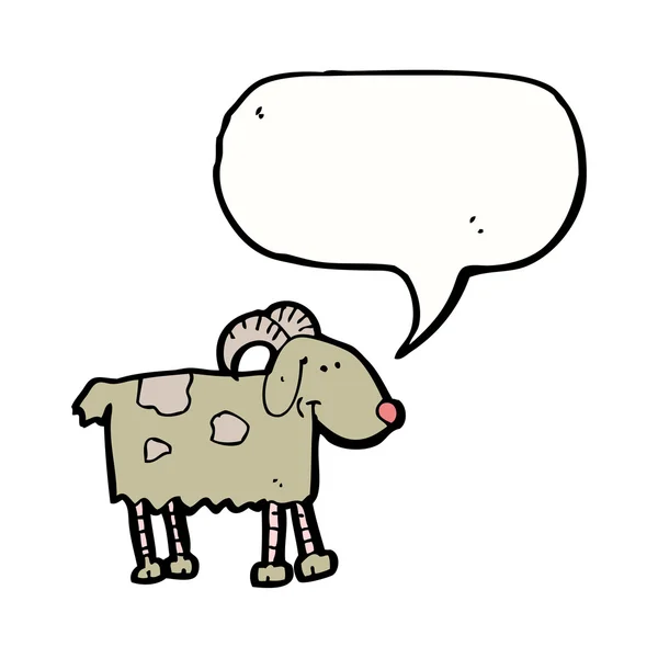 Goat with speech bubble — Stock Vector