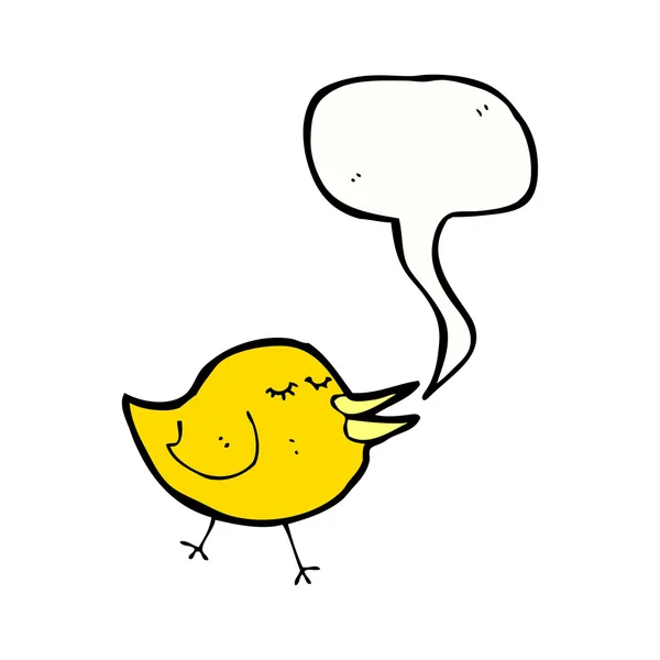 吹き出しと面白い鳥 — ストックベクタ
