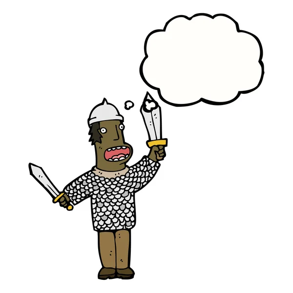 Soldato medievale — Vettoriale Stock