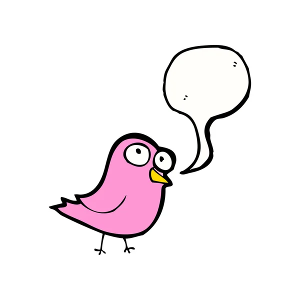 Pájaro rosa — Vector de stock