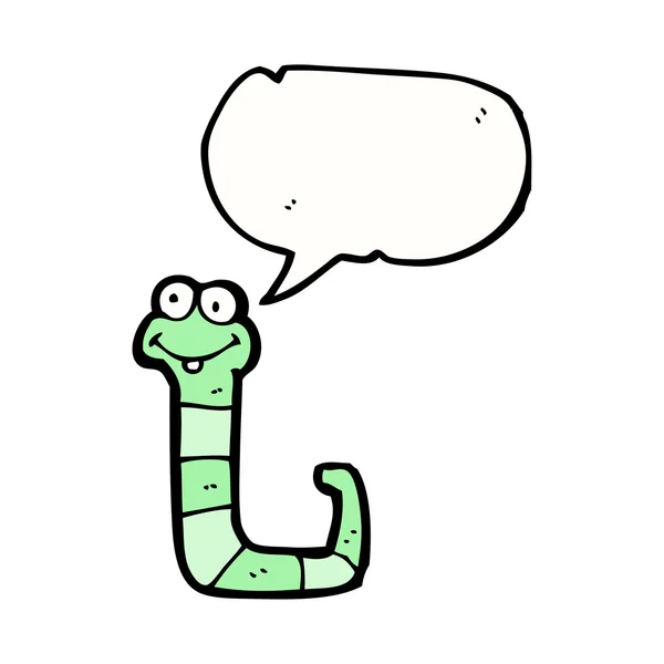 Snake with speech bubble — Stock Vector
